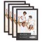 Pack of 4 Rustic Brown Picture Frames | Solid Wood | UV-Resistant Acrylic | Easy Gallery Wall Setup